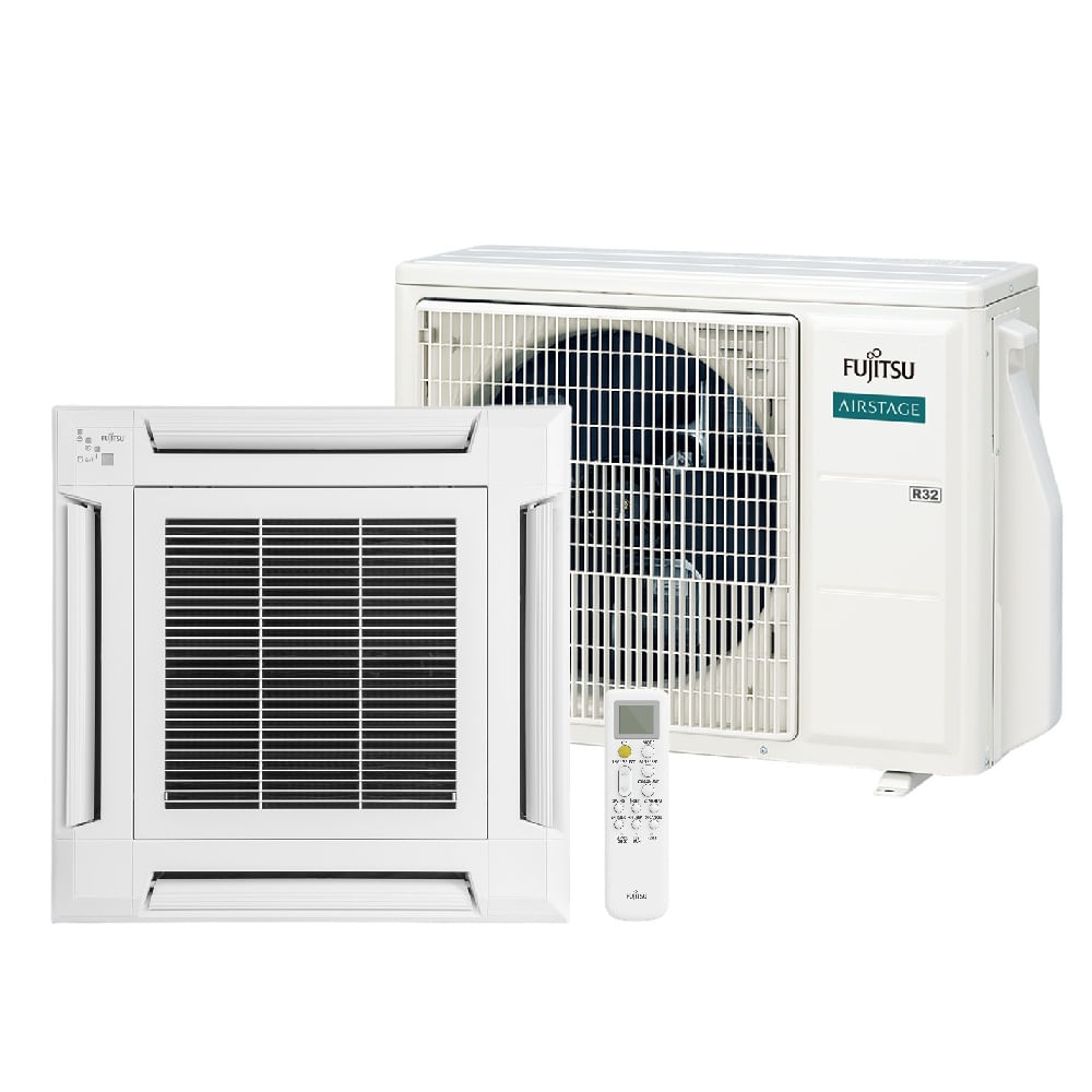 Ar Condicionado Split Cassete Inverter Fujitsu Airstage Premium 18000 BTU/h Quente e Frio Monofásico AUBH18KVBA - 220 Volts